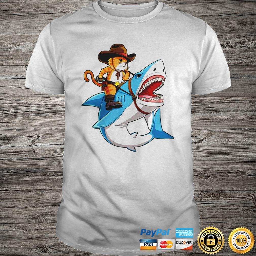 Top Cat Riding Shark Shirt Shirt
